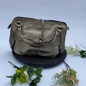 Celine Metallic Silver Leather Bittersweet Hobo Pre-owned